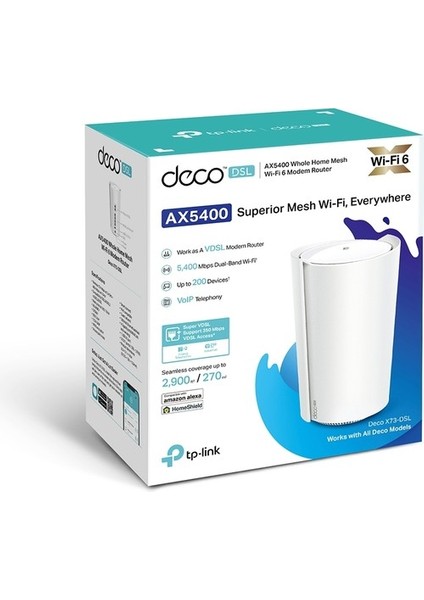Tp-Lınk Deco X73-DSL (1-Pack) 5400 Mbps Dualband Wıfı6 Indoor Access Poınt modelleri
