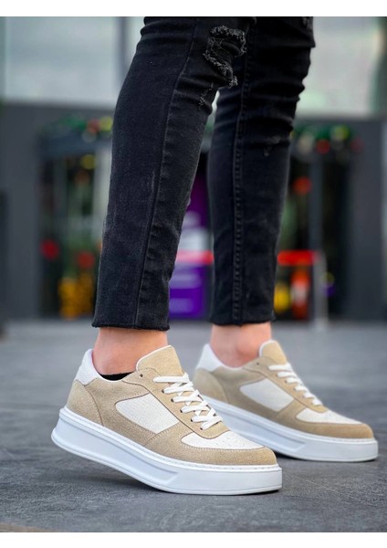Nrtmsa Kb-X8 Kuback Bej Keten Süet Yüksek Taban Günlük Spor Ayakkabı (Numara: 43) modelleri