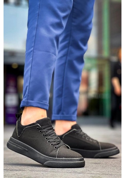 Nrtmsa KB-X204 Kuback Siyah Keten Siyah Yüksek Taban Günlük Erkek Spor Ayakkabı (Numara: 40) indirimleri