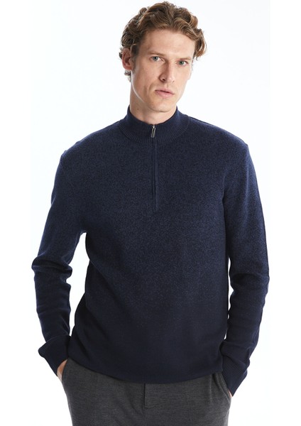 Yeni Sezon Dik Yaka Uzun Kollu Erkek Triko Kazak