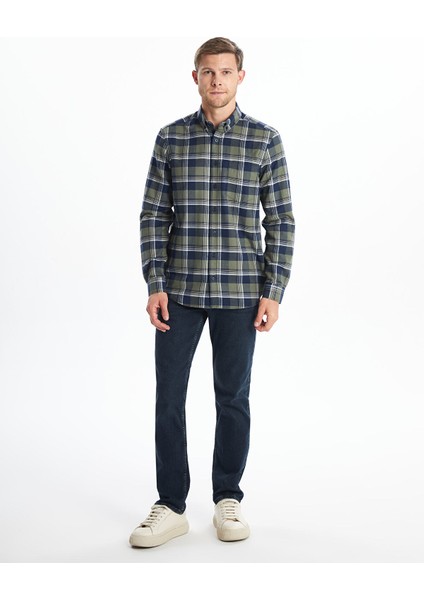 Yeni Sezon Regular Fit Uzun Kollu Ekose Gabardin Erkek Gömlek fiyatları