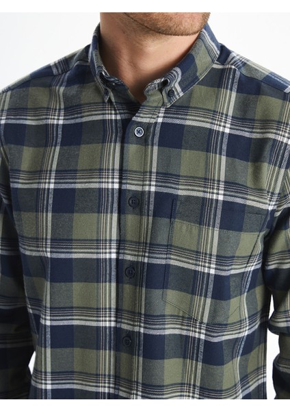 Yeni Sezon Regular Fit Uzun Kollu Ekose Gabardin Erkek Gömlek modelleri