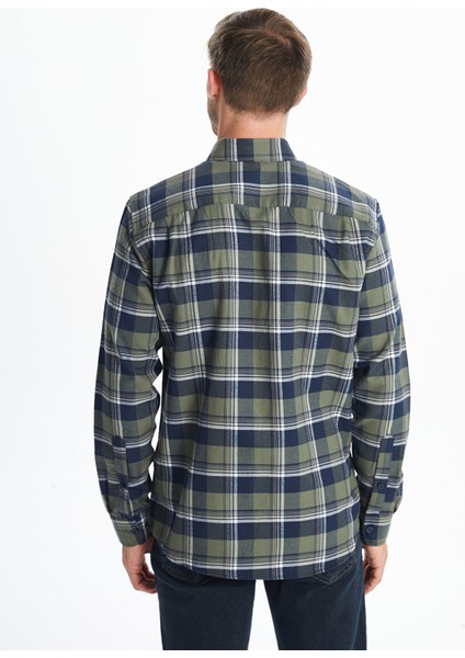 Yeni Sezon Regular Fit Uzun Kollu Ekose Gabardin Erkek Gömlek fırsatları