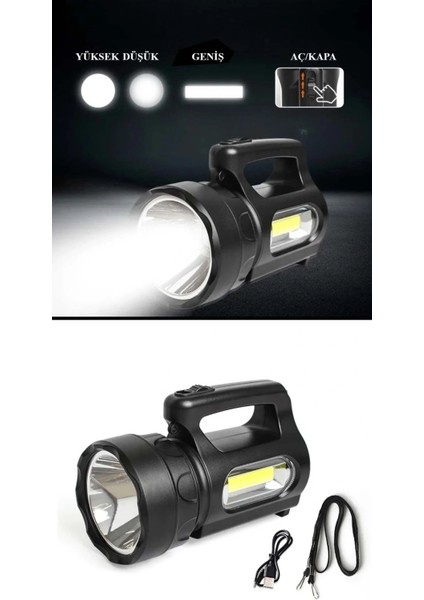 Profesyonel Ultra Güçlü LED El Feneri - Yüksek Performanslı 900 Lümen Aydınlatma