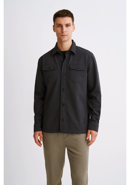 Caz 53935 Polo Yaka Cepli Erkek Sweat Hırka Siyah