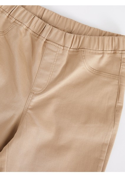 Yeni Sezon Beli Lastikli Basic Gabardin Kız Çocuk Pantolon modelleri