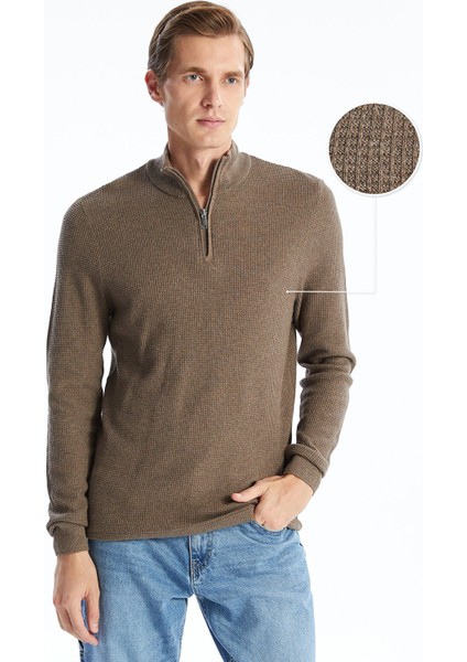 Yeni Sezon Dik Yaka Uzun Kollu Erkek Triko Kazak