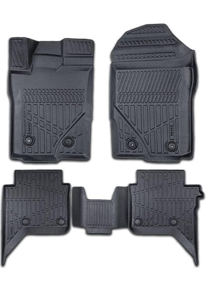 Volkswagen Amarok 2023-2025 Için Havuzlu Paspas, Yüksek Kenarlı, Esnek, Araca Özel, Kokusuz, Oto Paspas