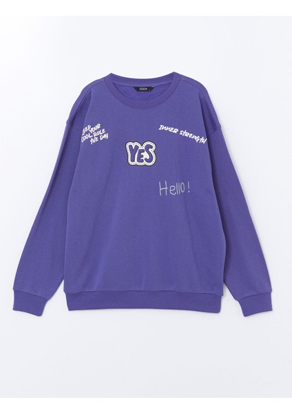 Yeni Sezon Bisiklet Yaka Baskılı Erkek Kalın Sweatshirt indirimleri