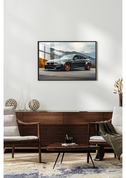 Bmw M4 Araba Çerçeveli Metal Poster Tablo modelleri