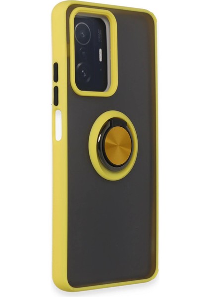 Xiaomi Mi 11T Pro Kılıf Montreal Yüzüklü Silikon Kapak - Sarı
