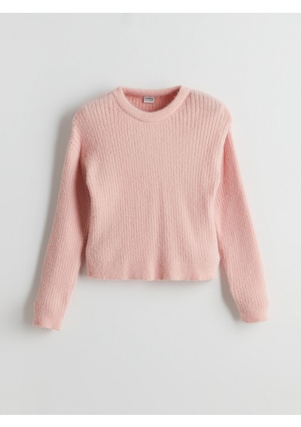 Yeni Sezon Bisiklet Yaka Kız Çocuk Triko Kazak