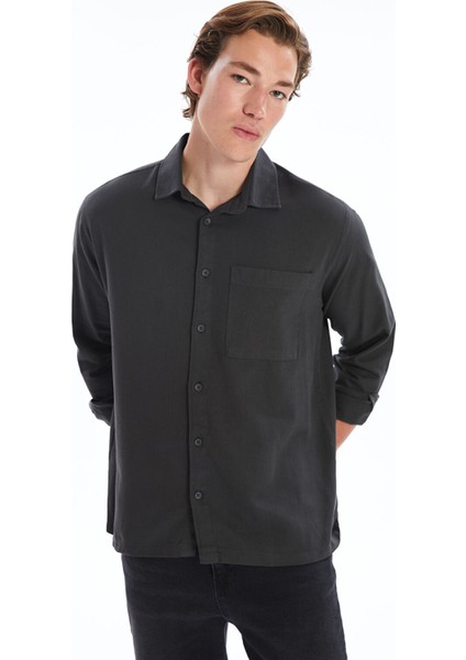 Yeni Sezon Regular Fit Uzun Kollu Poplin Erkek Gömlek