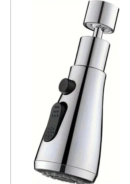 Ieg® 360 Derece Dönebi̇len- 3 Mod Krom Yağmur Püskürtme Borulu Kubar Musluk Ucu (4887)