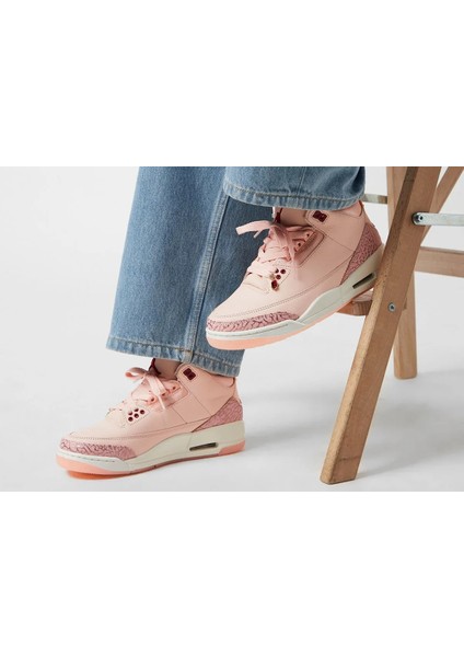 Jordan 3 Retro Valentine's Day Pembe Kadın Sneaker Ayakkabı - Air Taban ve Şık Tasarım -HJ0178-600
