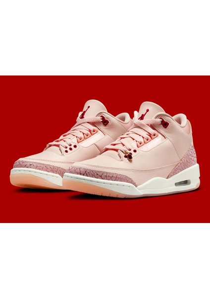 Jordan 3 Retro Valentine's Day Pembe Kadın Sneaker Ayakkabı - Air Taban ve Şık Tasarım -HJ0178-600