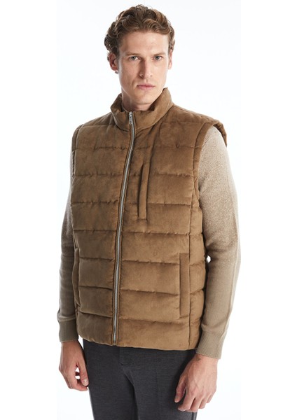 Yeni Sezon Standart Kalıp Dik Yaka Erkek Şişme Yelek