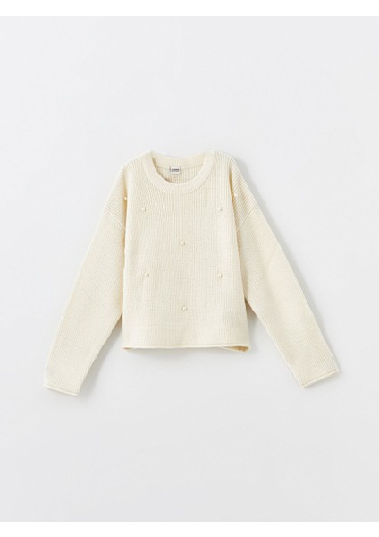 Yeni Sezon Bisiklet Yaka Kız Çocuk Triko Kazak