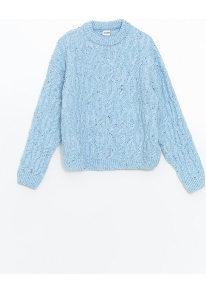 Yeni Sezon Bisiklet Yaka Kız Çocuk Triko Kazak