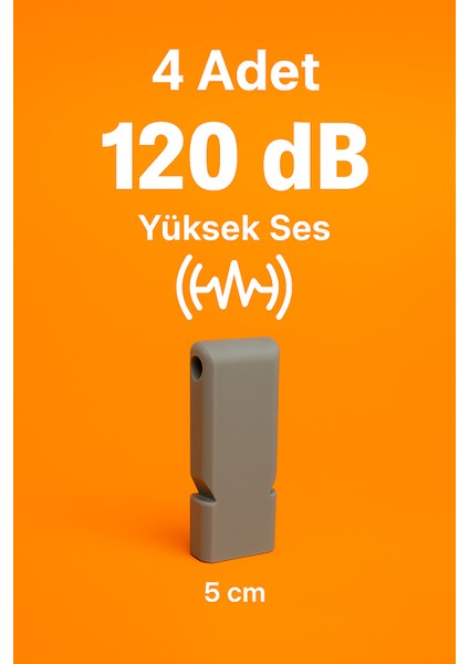 120 Db Mini Deprem Acil Durum Düdüğü – 4 Adet | Yüksek Sesli Güvenlik Düdüğü | Spor, Kamp, Arama Kurtarma, Acil Kullanım