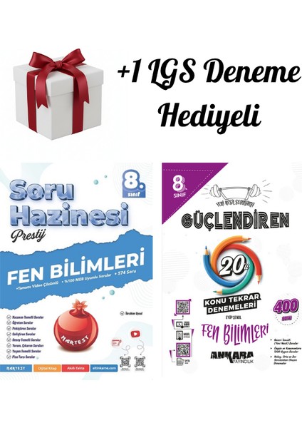Nartest ve Ankara 8.sınıf (Lgs) Fen Bilimleri Güçlendiren Branş Denemeleri + 1 Lgs Deneme Hediyeli