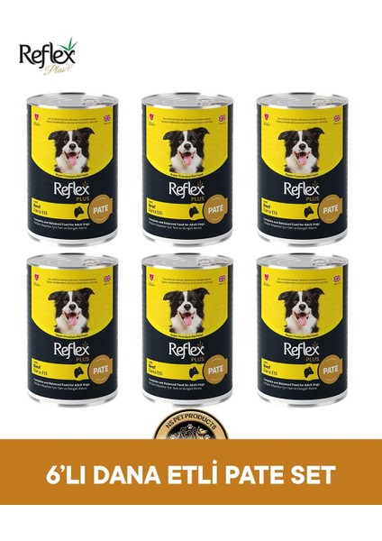 Plus Köpek Maması 6'lı Dana Etli Pate Set