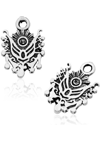 ​925 Ayar Gümüş Osmanlı Arması Tesbih Püskülü T5198 (770770)