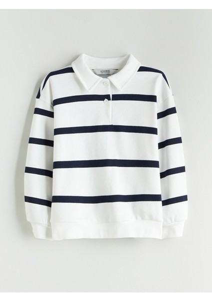 Yeni Sezon Polo Yaka Kız Çocuk Sweatshirt