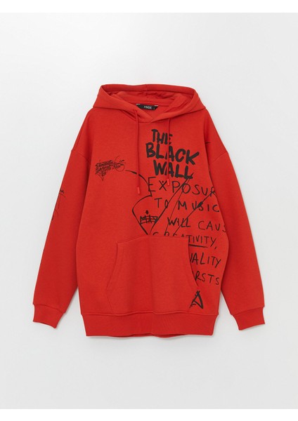 Yeni Sezon Uzun Kollu Baskılı Erkek Kalın Hoodie indirimleri