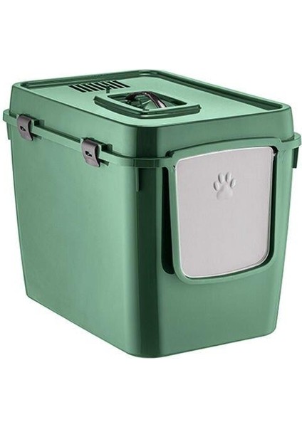 Handor Kapalı Kedi Tuvaleti XXL 57X39X43 - Yeşil