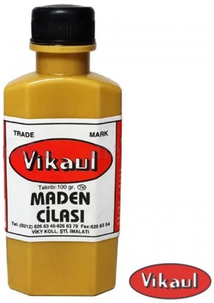 Vikaul Metal Parlatıcı - Maden Cilası, Kavil 100 gr - 12 Adet