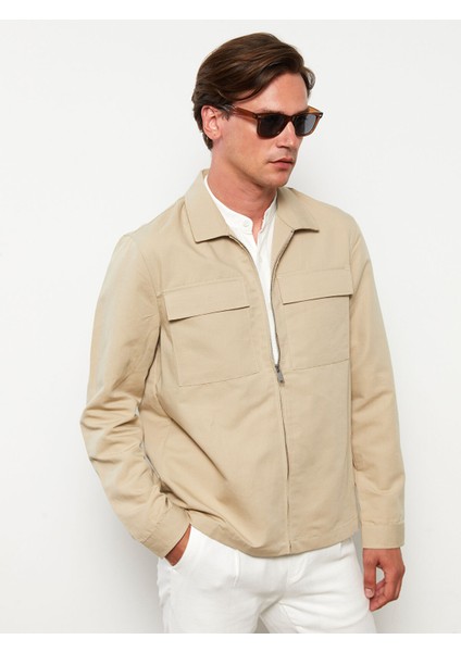 Yeni Sezon Standart Kalıp Gömlek Yaka Erkek Ceket