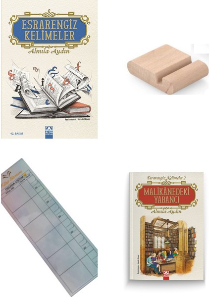 Esrarengiz Kelimeler 1 ve 2. Kitap /4-5-6-7. Sınıf / Almila Aydın 9-13 Yaş Hikaye +Tablet Tutucu