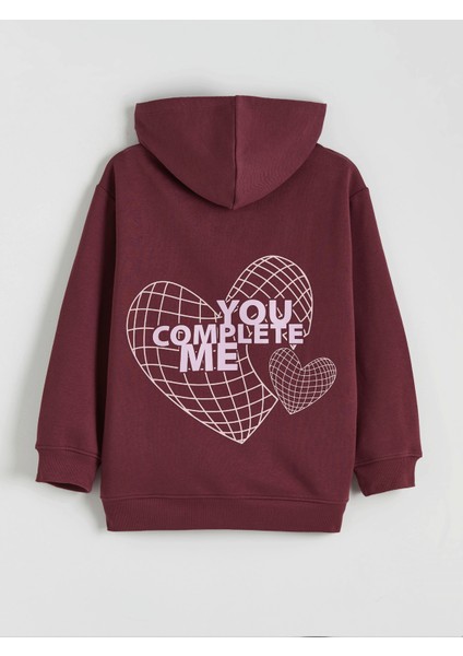 Yeni Sezon Kapüşonlu Kız Çocuk Kalın Sweatshirt