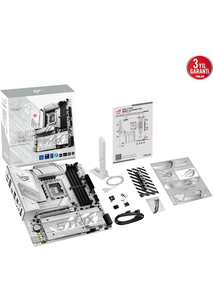 Asus Rog Strıx B860-G Gamıng Wıfı 4x Ddr5 Dp/hdmı 4x M.2 1x 2.5glan/wıfı7/bt Usb3.2 1851P Anakart