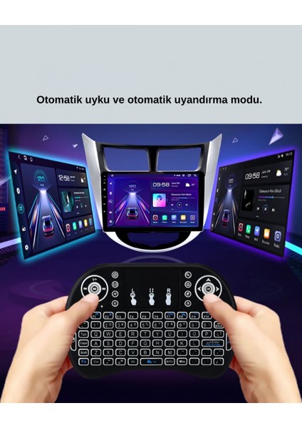 Işıklı Kablosuz Mini Klavye – 2.4 Ghz, Dokunmatik Mouse Özellikli indirimleri