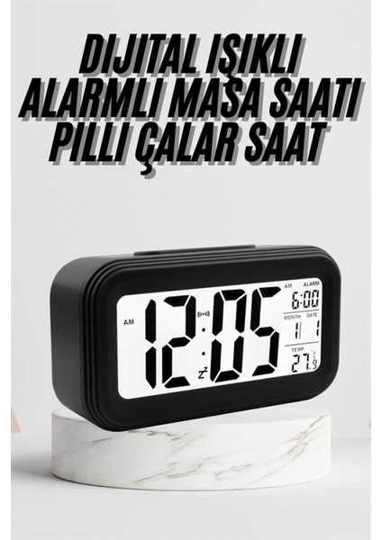 Dijital Masa Saati Termometre Takvim LED Ekran Pilli Ev Ofis Masası fiyatları