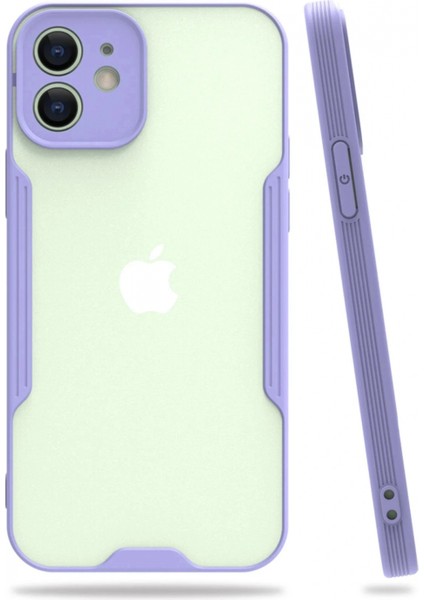 Ieg iPhone 12 Kılıf Platin Silikon - Lila