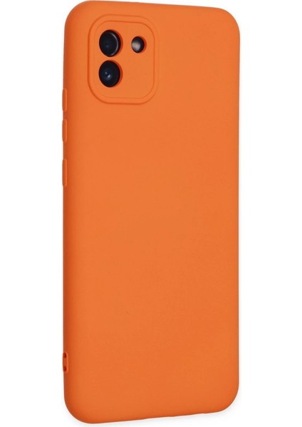 Samsung Galaxy A03 Kılıf Nano Içi Kadife Silikon - Turuncu fiyatları