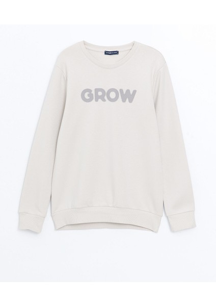 Yeni Sezon Bisiklet Yaka Baskılı Erkek Kalın Sweatshirt indirimleri