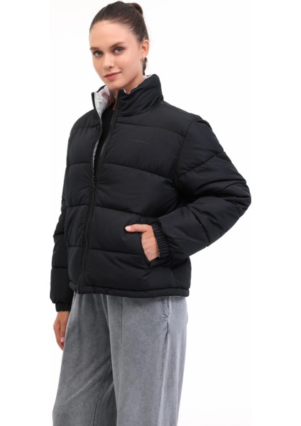 Wl 2elısa 5pr Siyah Kadın Kısa Kaban