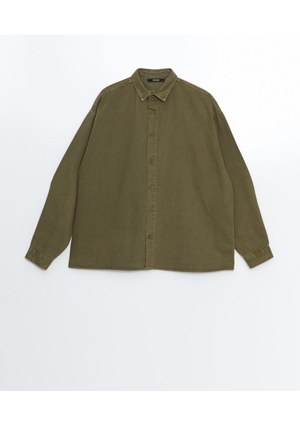 Yeni Sezon Rahat Kalıp Uzun Kollu Gabardin Erkek Gömlek Ceket indirimleri