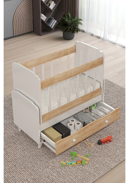 Yıldız Yatak Hediyeli Sallanır Sabitlenir Anne Yanı Çekmeceli Beşik modelleri