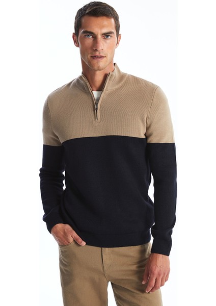 Yeni Sezon Dik Yaka Uzun Kollu Erkek Triko Kazak