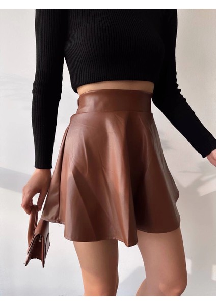 Lvsqvr Beli Lastikli Deri Etek Kahve S24599 (Beden: M) modelleri