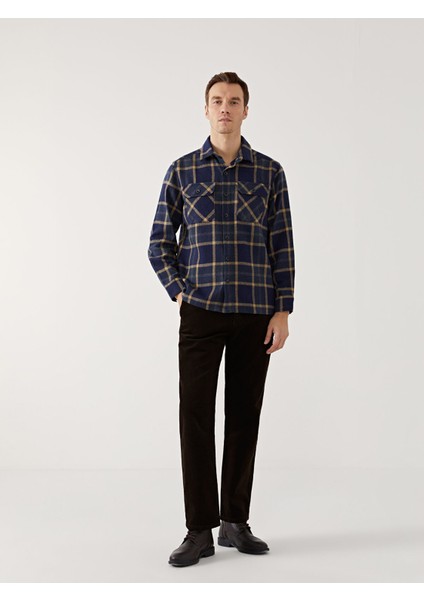 Yeni Sezon Rahat Kalıp Uzun Kollu Ekose Gabardin Erkek Gömlek fiyatları