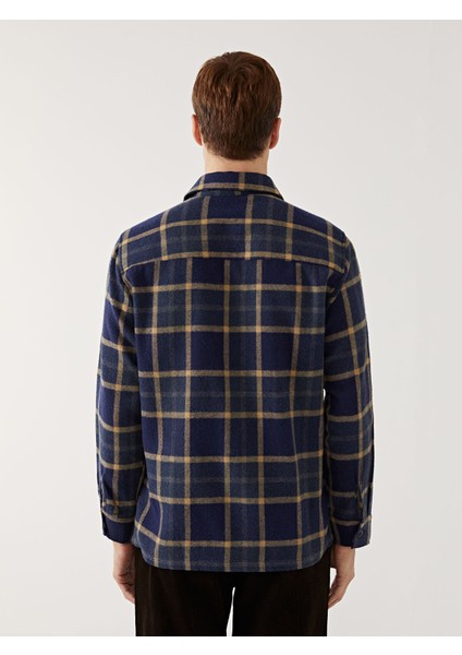 Yeni Sezon Rahat Kalıp Uzun Kollu Ekose Gabardin Erkek Gömlek fırsatları