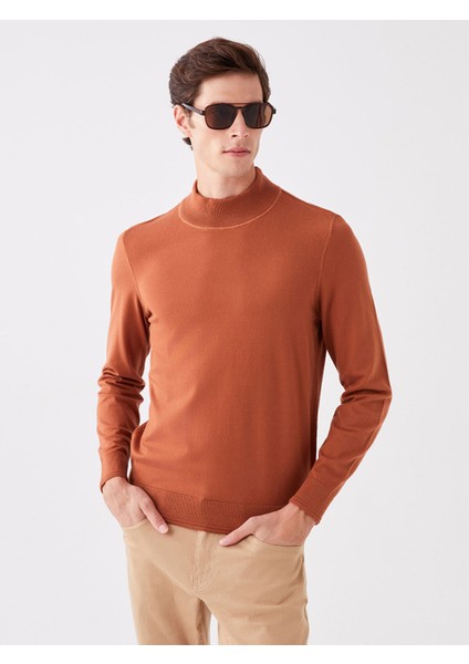 Yeni Sezon Yarım Balıkçı Yaka Uzun Kollu Erkek Triko Kazak