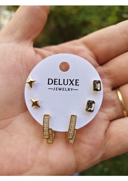 Çelik Premium Kadın Çoklu Küpe modelleri