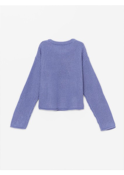 Yeni Sezon Bisiklet Yaka Uzun Kollu Kız Çocuk Triko Kazak fırsatları